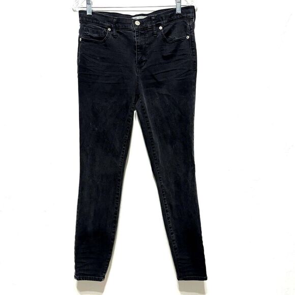Madewell High Riser Skinny Jeans Black Wash Stretch Denim A5699 Womens size 30 - Picture 1 of 10
